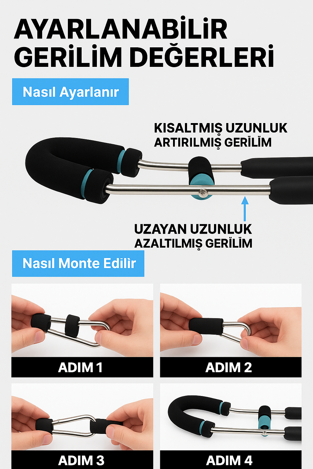 GorillaXBar™ – Taşınabilir Güç ve Fitness Çubuğu